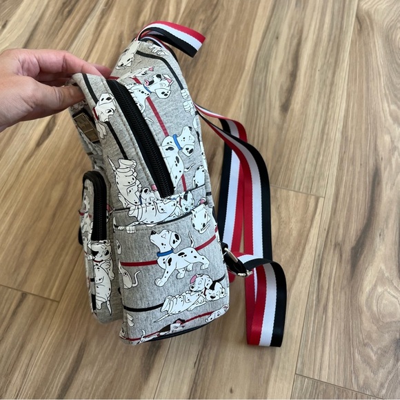 Disney Parks Loungefly Backpack 101 Dalmatians Gray Stripe - Picture 7 of 14